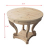 Curved Legs Farmhouse Style Small Size Round Dining Table End Table Side Table Coffee Table For Dinette, Kitchen, Dining Room Or Living Room - Natural Wood Grain Distressed Curved Legs Farmhouse Style Small Size Round Dining Table End Table Side Table Coffee Table For Dinette, Kitchen, Dining Room Or Living Room - Natural Wood Grain Distressed
