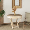 Curved Legs Farmhouse Style Small Size Round Dining Table End Table Side Table Coffee Table For Dinette, Kitchen, Dining Room Or Living Room - Natural Wood Grain Distressed Curved Legs Farmhouse Style Small Size Round Dining Table End Table Side Table Coffee Table For Dinette, Kitchen, Dining Room Or Living Room - Natural Wood Grain Distressed