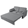 Modern Convertible Sleeper Sofa Bed With Pull-Out Queen Design, Side Storage & Thick Cushions