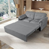 Modern Convertible Sleeper Sofa Bed With Pull-Out Queen Design, Side Storage & Thick Cushions