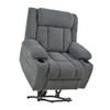 Power Lift Recliner Chair With Extended Footrest, Remote Control, Cup Holders, And Side Pockets Power Lift Recliner Chair With Extended Footrest, Remote Control, Cup Holders, And Side Pockets