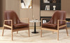 Mid-Century Modern Accent Armchair With High Back