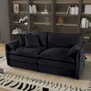 Modern Oversized Chenille Loveseat Sofa With Deep Seat And Diy Combination