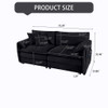 Modern Oversized Chenille Loveseat Sofa With Deep Seat And Diy Combination