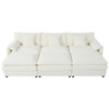 Modern Comfy Deep Seat Modular Sectional Sofa Cloud Couch With Ottoman
