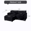 Modern Comfy Deep Seat Modular Sectional Sofa Cloud Couch With Ottoman