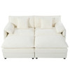 Modern Comfy Deep Seat Modular Sectional Sofa Cloud Couch With Ottoman