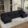 Modern Comfy Deep Seat Modular Sectional Sofa Cloud Couch With Ottoman Modern Comfy Deep Seat Modular Sectional Sofa Cloud Couch With Ottoman