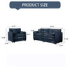 Modern Upholstered Chenille Loveseat And Armchair Set With Pillows