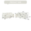 Modern Chenille Oversized Deep Seat Luxury 2 Piece Sofa Set With 4 Pillows