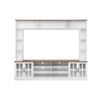 Wall Unit Entertainment Center With Bookshelves For TVs Up To 80", Tempered Glass Doors And Adjustable Shelves