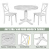 5 Pieces Dining Table And Chairs Set For 4 Persons, Kitchen Room Solid Wood Table With 4 Chairs 5 Pieces Dining Table And Chairs Set For 4 Persons, Kitchen Room Solid Wood Table With 4 Chairs