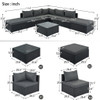 8 Pieces Outdoor Patio Furniture Conversation Wicker Sofa Set