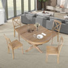 Modern Dining Table Set For 4, Round Table And 4 Kitchen Room Chairs, 5 Piece Kitchen Table Set For Dining Room, Dinette, Breakfast Nook Modern Dining Table Set For 4, Round Table And 4 Kitchen Room Chairs, 5 Piece Kitchen Table Set For Dining Room, Dinette, Breakfast Nook