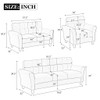 Modern Living Room Sofa Set Linen Upholstered Couch Furniture For Home Office