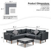 4 Pieces Outdoor Wicker L-Shape Sofa Set