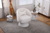 Swivel Accent Chair Armchair, Round Barrel Chair For Living Room Bedroom