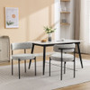 Burbank - Modern Round Boucle Dining Chairs (Set of 2) - Black / White