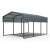 10 X 15 Ft Carport, Outdoor Carport, Heavy Duty Carport Canopy With Galvanized Steel Roof And Frame, Metal Carport Large Garage For Driveway Car, Truck - Charcoal