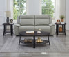 Anze - 3 Piece Coffee Table Set Contemporary Oval Wood Shelf - Charcoal