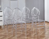 Dining Chair, Plastic Seat, Welding Chair (Set of 4) - Transparent