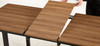 Square Extendable Dining Table With Metal Leg, Modern Space Saving Kitchen Table For Living Room
