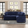 L-Shape Sofa Bed Pull-Out Sleeper Sofa With Wheels, USB Ports, Power Sockets For Living Room