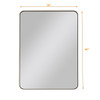 Wall Mirror Rectangular Mirror Metal Framed Mirror Vanity Mirror Dressing Mirror, For Bathroom, Living Room, Bedroom