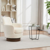 Swivel Accent Chairs Armchair With Stainless Steel Base