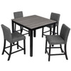 5 Piece Counter Height Table Set, Square Table And 4 Upholstered Chairs 5 Piece Counter Height Table Set, Square Table And 4 Upholstered Chairs