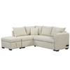 L-Shaped Sectional Pull Out Sofa Bed Sleeper Sofa With Two USB Ports, Two Power Sockets And A Movable Storage Ottoman L-Shaped Sectional Pull Out Sofa Bed Sleeper Sofa With Two USB Ports, Two Power Sockets And A Movable Storage Ottoman