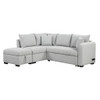 L-Shaped Sectional Pull Out Sofa Bed Sleeper Sofa With Two USB Ports, Two Power Sockets And A Movable Storage Ottoman L-Shaped Sectional Pull Out Sofa Bed Sleeper Sofa With Two USB Ports, Two Power Sockets And A Movable Storage Ottoman