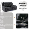 2 Seater Home Theater Recliner Manual Recliner Chair With A LED Light Strip Two Cup Holders And A Storage Box For Living Room 2 Seater Home Theater Recliner Manual Recliner Chair With A LED Light Strip Two Cup Holders And A Storage Box For Living Room