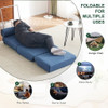 Foldable Single Chair Sofa Bed With Pillow, Easy To Store, Breathable And Wearable Linen