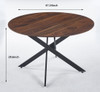 Mid-Century Dining Table For 4 - 6 People With Round MDF Table Top, Pedestal Dining Table, End Table Leisure Coffee Table, Cross Leg Mid-Century Dining Table For 4 - 6 People With Round MDF Table Top, Pedestal Dining Table, End Table Leisure Coffee Table, Cross Leg
