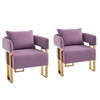 Modern Decorative Chair Teddy Fleece Upholstered And Metal Foot Modern Decorative Chair Teddy Fleece Upholstered And Metal Foot