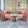Modern Decorative Chair Teddy Fleece Upholstered And Metal Foot Modern Decorative Chair Teddy Fleece Upholstered And Metal Foot