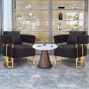 Modern Decorative Chair Teddy Fleece Upholstered And Metal Foot Modern Decorative Chair Teddy Fleece Upholstered And Metal Foot