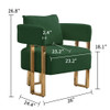 Modern Decorative Chair Teddy Fleece Upholstered And Metal Foot