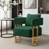 Modern Decorative Chair Teddy Fleece Upholstered And Metal Foot