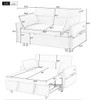 Pull Out Sleep Sofa Bed Loveseats Sofa Couch With Adjsutable Backrest, Storage Pockets, 2 Soft Pillows, USB Ports For Living Room, Bedroom, Apartment, Office