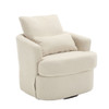 Modern Barrel Comfy Round Accent Sofa Chair, 360 Degree Swivel
