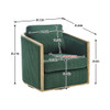 Corduroy Barrel Chair, 360 Degree Swivel