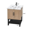 Modern Freestanding Bathroom Vanity With Ceramic Sink, Hot And Cold Faucet, Storage Cabinet & Open Shelf Modern Freestanding Bathroom Vanity With Ceramic Sink, Hot And Cold Faucet, Storage Cabinet & Open Shelf