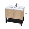 Modern Freestanding Bathroom Vanity With Ceramic Sink, Hot And Cold Faucet, Storage Cabinet & Open Shelf Modern Freestanding Bathroom Vanity With Ceramic Sink, Hot And Cold Faucet, Storage Cabinet & Open Shelf