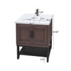 Modern Freestanding Bathroom Vanity With Ceramic Sink, Hot And Cold Faucet, Storage Cabinet & Open Shelf
