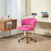 Modern Velvet Home Office Desk Chair With Adjustable Height And Swivel Wheels