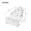 Modern Style Loveseat Sofa Sectional Sofa Couch With Storage Space, A Movable Ottoman, Two USB Ports, Two Cup Holders, A Phone Holder For Living Room