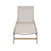 Hargrove - Outdoor Patio Aluminun Chaise Lounge, Outdoor Mesh Seat - Natural / Silver
