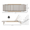 Hargrove - Outdoor Patio Aluminun Chaise Lounge, Outdoor Mesh Seat - Natural / Silver